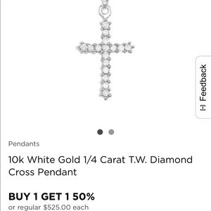 Diamond cross pendant
